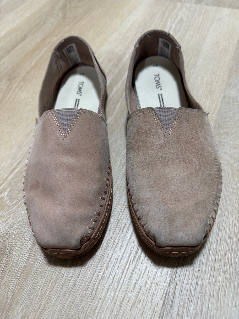 TOMS Men's Suede Slip-On Loafers in Light Brown